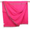 Indiskt överkast dubbelsäng - handquiltad- rosa