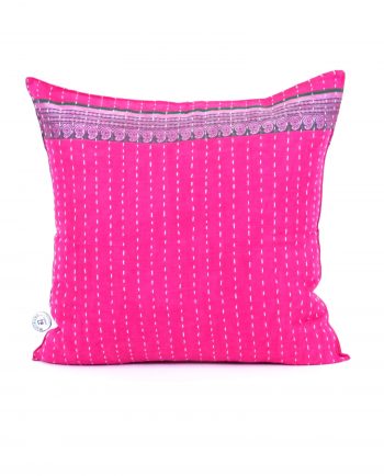 Indisk kudde- handquiltad- rosa, unik, design, inredning